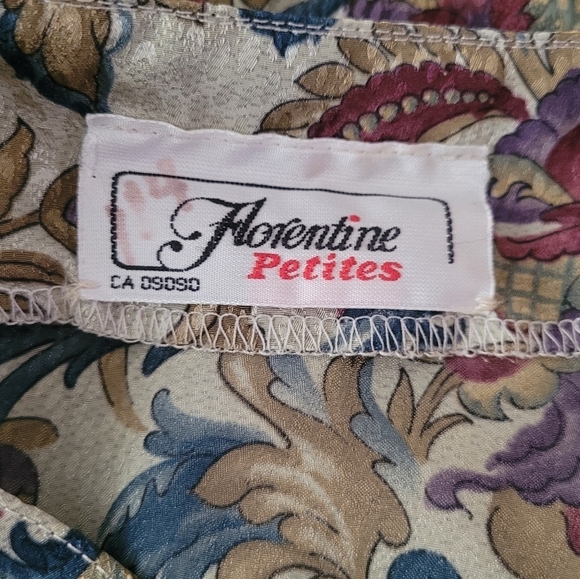 Vintage Silk Floral Acid Pleated Day Dress - Picture 8 of 8